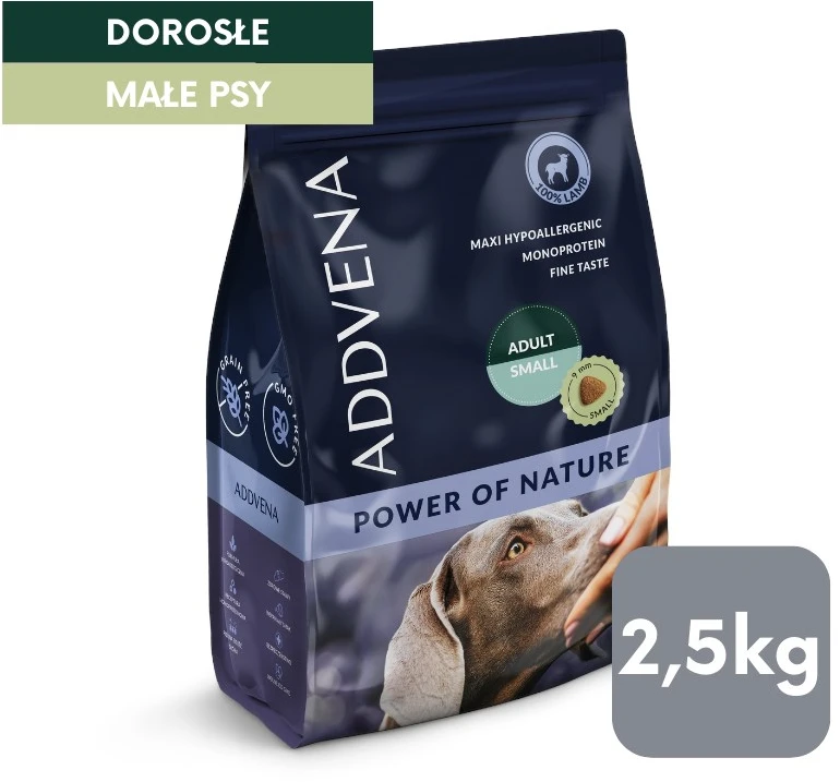 AD1 ADDVENA POWER OF NATURE pašaras mažų veislių šunims 2,5kg