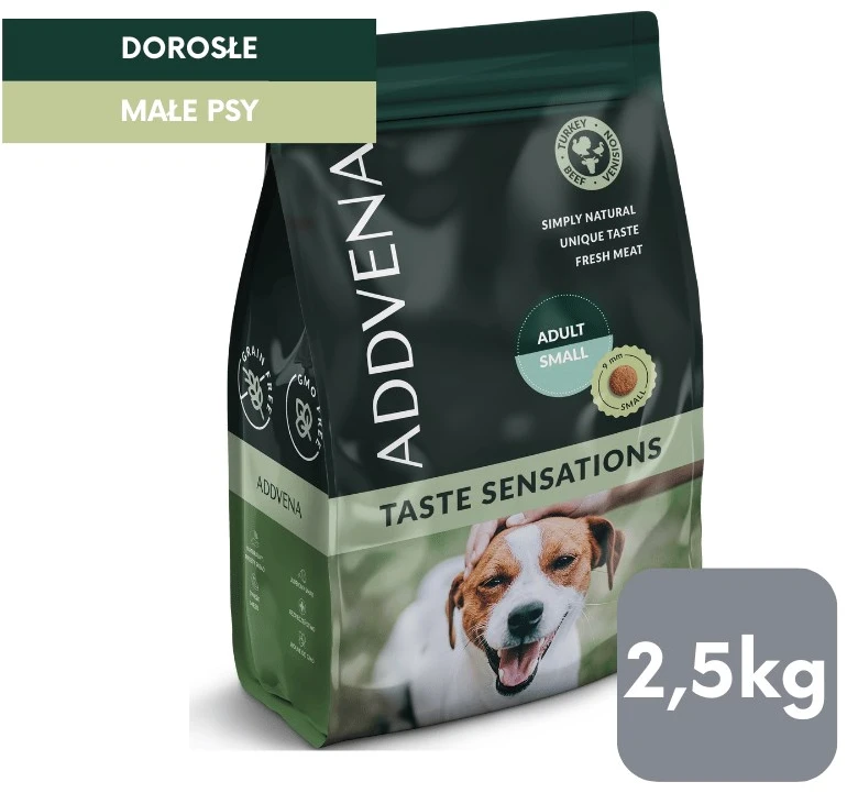 AD1 ADDVENA TASTE SENSATIONS pašaras mažų veislių šunims 2,5kg