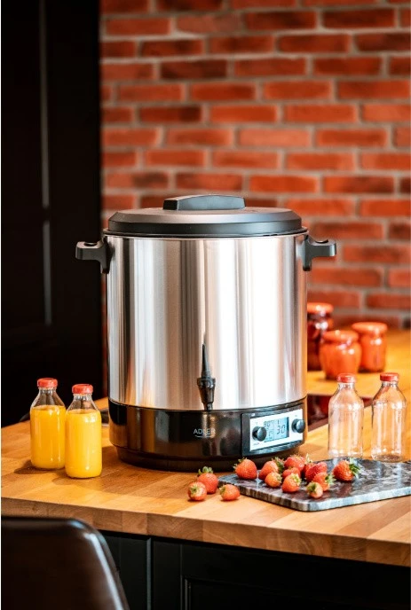 Adler | Electric pot/Cooker | AD 4496 | 2600 W | 28 L | Nerūdijantis plienas/Juodas