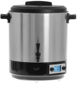 Adler | Electric pot/Cooker | AD 4496 | 2600 W | 28 L | Nerūdijantis plienas/Juodas
