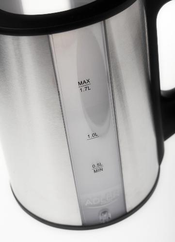Adler | Virdulys | AD 1216 | Standard | 2000 W | 1.7 L | Nerūdijantis plienas | 360° rotational base