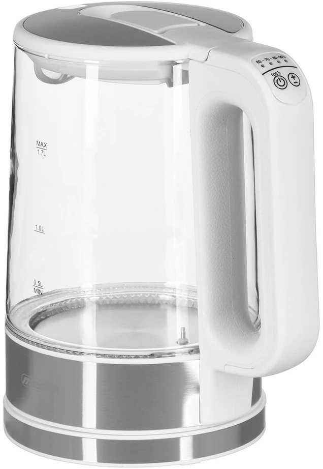 Mesko | Virdulys | MS 1301w | Electric | 1850 W | 1.7 L | Glass | 360° rotational base | Baltas