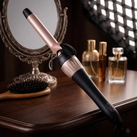 Adler | Curling Iron | AD 2117 | Ceramic heating system | Barrel diameter 25 mm | Temperature (max) 200 °C | 45 W | Juodas/Rožinė
