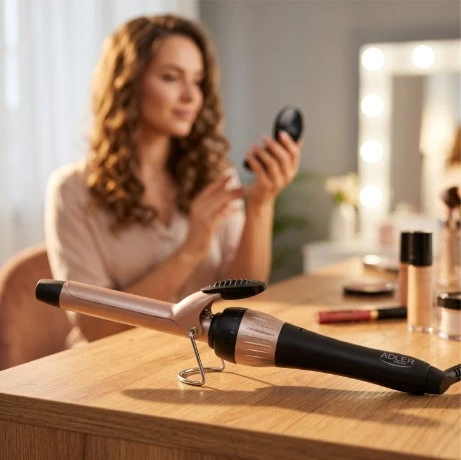 Adler | Curling Iron | AD 2116 | Ceramic heating system | Barrel diameter 19 mm | Temperature (max) 200 °C | 36 W | Juodas/Rožinė
