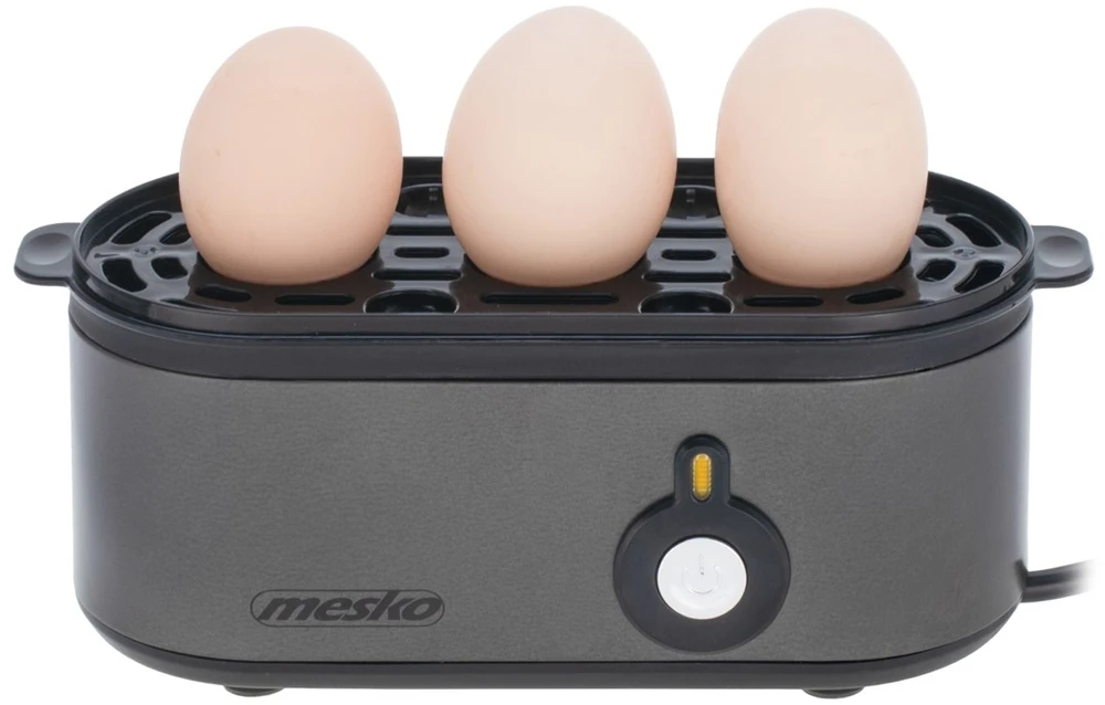 Adler Mesko MS 4485 GM Kiaušinių virimo aparatas 3 kiaušiniams | automatinis | metalinis korpusas