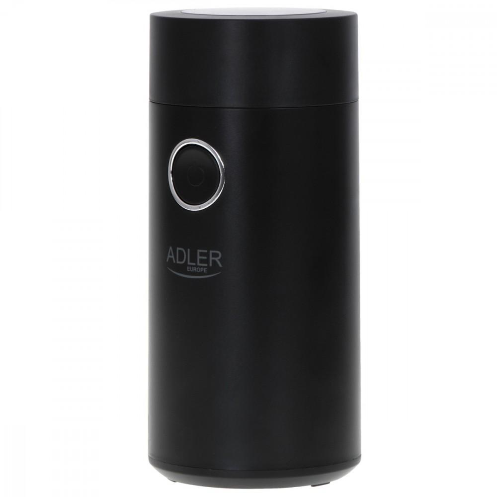 Kavamalė Adler | Kavos malūnėlis | AD4446bs | 150 W | Kavos pupelių talpa 75 g | Dangčio apsauginis jungiklis | Juodas