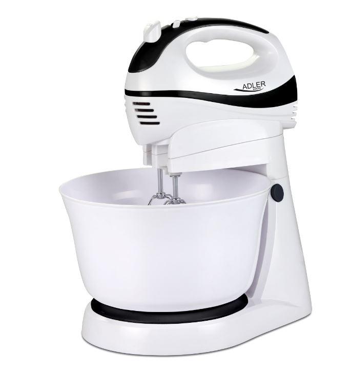 Virtuvinis kombainas Adler | Mixer | AD 4206 | Mixer with bowl | 300 W | Greičių skaičius 5 | Turbo mode | Baltas
