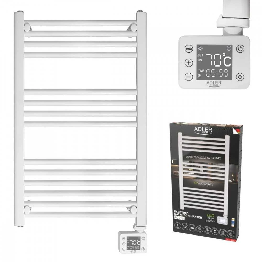 Elektrinis vonios kambario radiatorius Adler AD 7824, IP24, 600 W, Baltas
