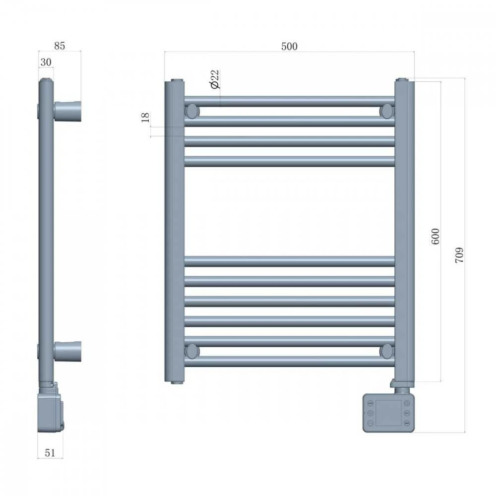 Adler LED elektrinis vonios kambario radiatorius | AD 7823 | Radiatorius | 400 W | Baltas | IP24