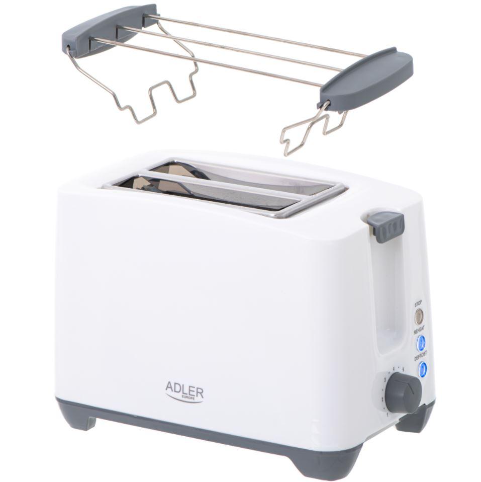Adler | Skrudintuvas | AD 3216 | Galia 750 W | Lizdų skaičius 2 | Korpuso medžiaga Plastikas | Baltas