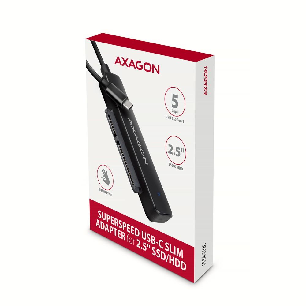 AXAGON USB-C 5Gbps – SATA 6G, 2,5" SSD / HDD SLIM adapteris | ADSA-FP2C