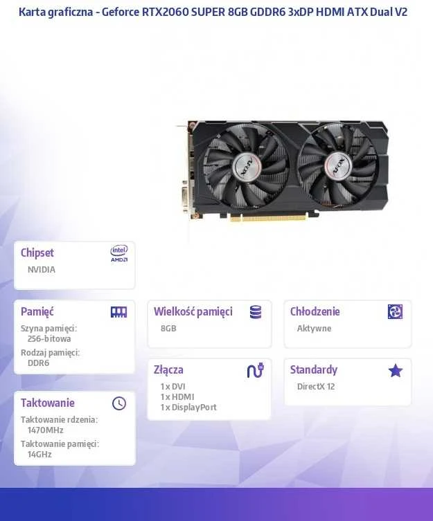 Vaizdo plokštė AFOX GeForce RTX 2060 Super 8GB GDDR6 (AF2060S-8192D6H4-V2)