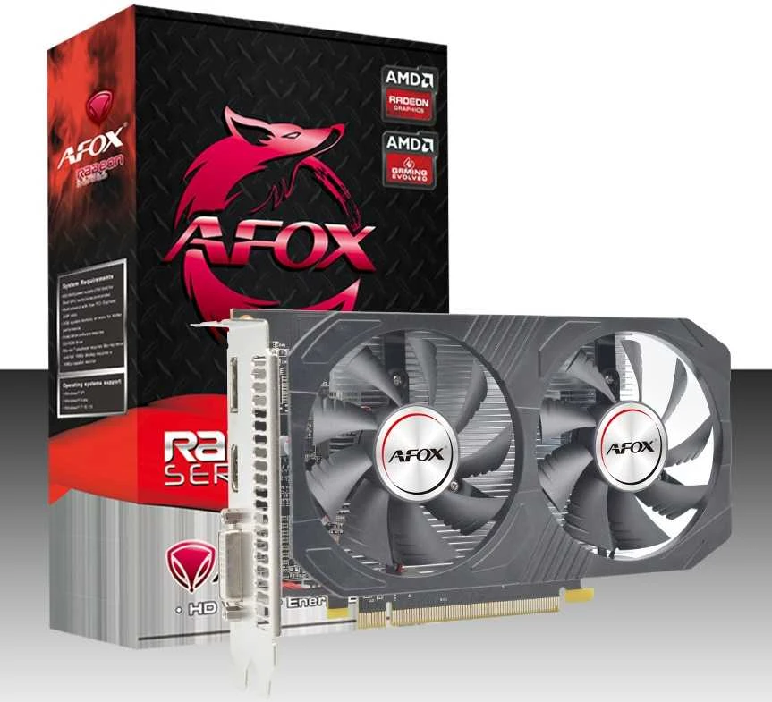 Vaizdo plokštė Afox radeon rx 550 4gb gddr5 128 bitų dvi hdmi dp atx