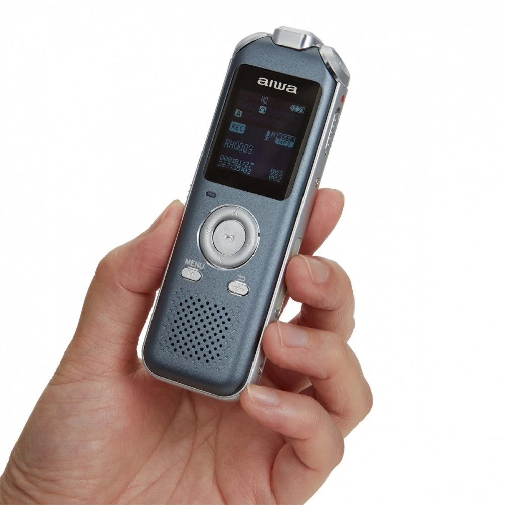 Diktofonas AIWA skaitmeninis balso įrašymo įrenginys, pilkas, 16 GB, DVR-M700 DVR-M700 (8435256810998)