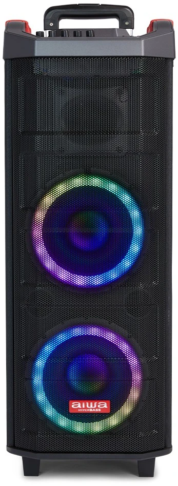 AIWA KBTUS-608 MKII 600W (80W RMS) nešiojama garso sistema su karaoke, šviesos efektais