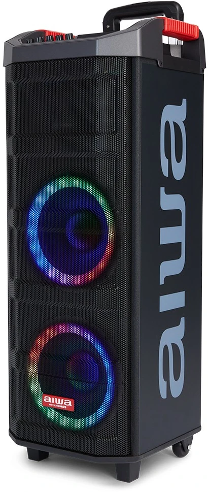 AIWA KBTUS-608 MKII 600W (80W RMS) nešiojama garso sistema su karaoke, šviesos efektais