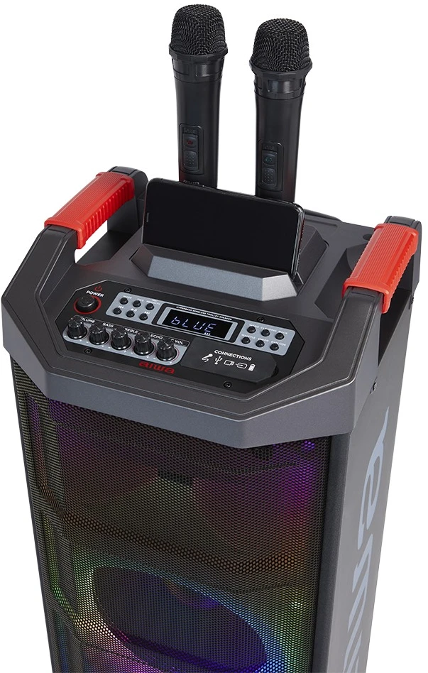 Aiwa Nešiojama garso sistema 700W (90W RMS) su karaoke, šviesos efektais