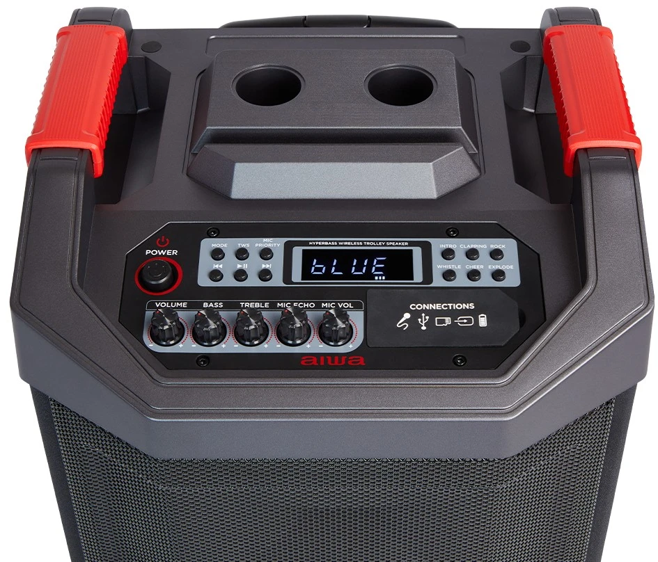 Aiwa Nešiojama garso sistema 700W (90W RMS) su karaoke, šviesos efektais
