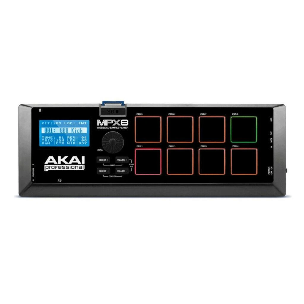 AKAI MPX8 Mobilusis SD grotuvas, Juodas