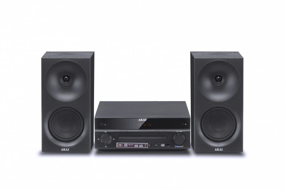 AKAI AM-301B sistema 40W (2x20W) CD MP3 BT USB FM 40 išankstinių stočių AUX RCA, juodas