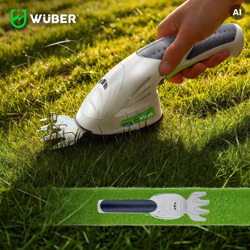 Cordless 2-in-1 hedge and grass trimmer 7.2 V, cutting width 120 mm, USB-C W23320 WUBER