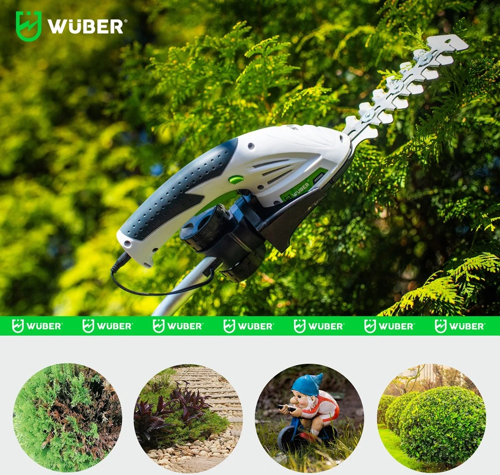 Cordless 2-in-1 hedge and grass trimmer 7.2 V, cutting width 120 mm, USB-C W23320 WUBER
