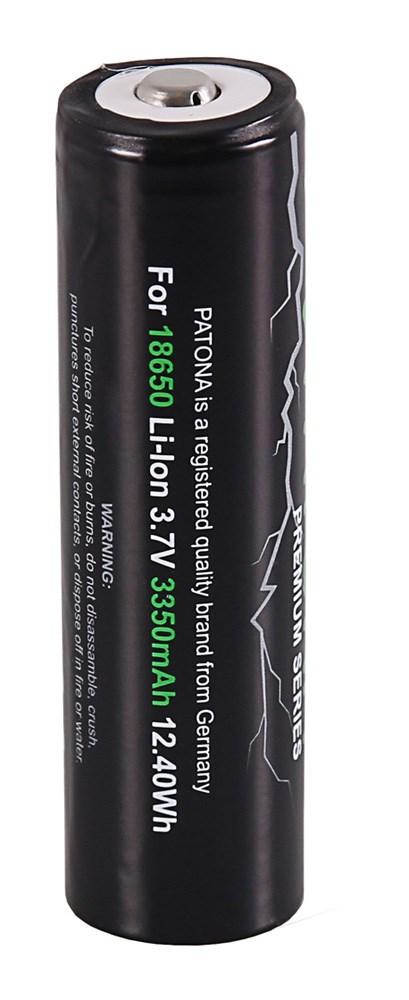 Akumulatorius patona premium pa-la-6516 18650 mygtuko viršus 3350mah, 3,7v, li-io