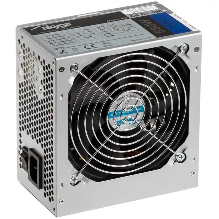 Akyga basic ak-b1-550 maitinimo šaltinis (550 W; pasyvus; 120 mm)