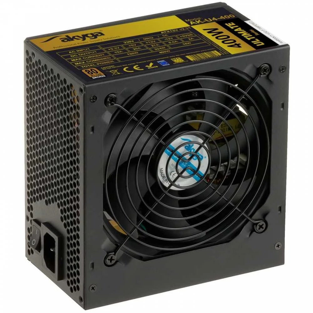 Akyga Ultimate ATX maitinimo šaltinis 400W AK-U4-400 80+Bronze Fan12cm P8 4xSATA PCI-E