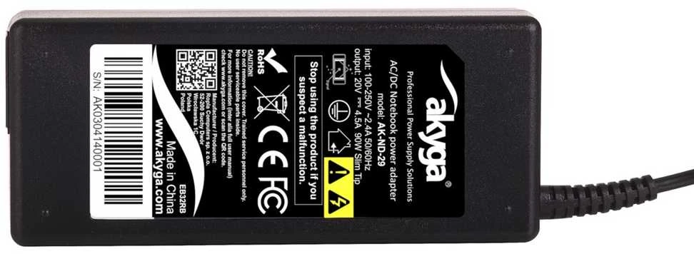Nešiojamojo kompiuterio pakrovėjas Akyga AK-ND-29 (20V / 4.5A 90W) Slim Tip LENOVO 1.2m