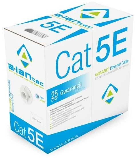 Alantec Kabelis U/UTP tipo dryžuotas kat.5E PVC 305m - 25 metų garantija