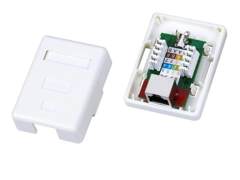 Alantec A-LAN GN005 tinklo jungiamoji dėžutė Cat5e, balta