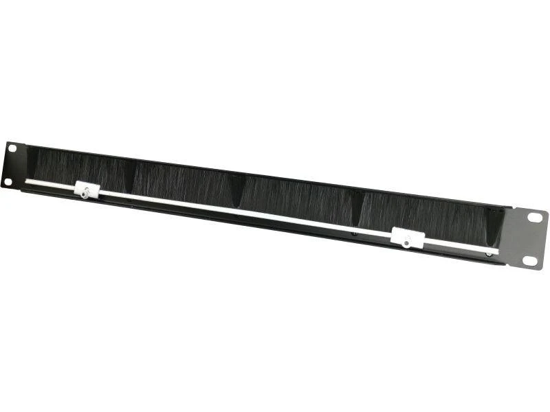 Alantec PK048 1U 19" kabelių laikiklis su šlifuotu tarpikliu, 5 plastikiniai laikikliai