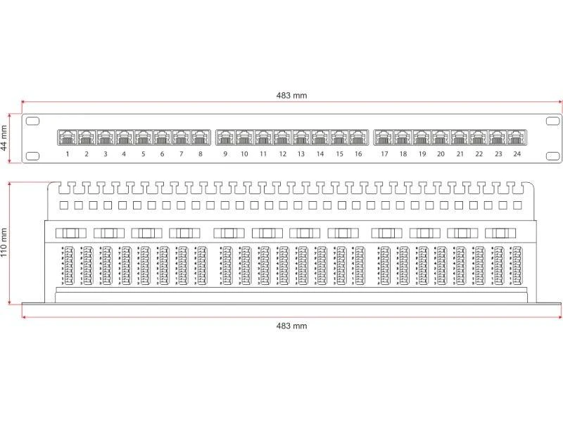 Alantec PK010 patch panel 1U