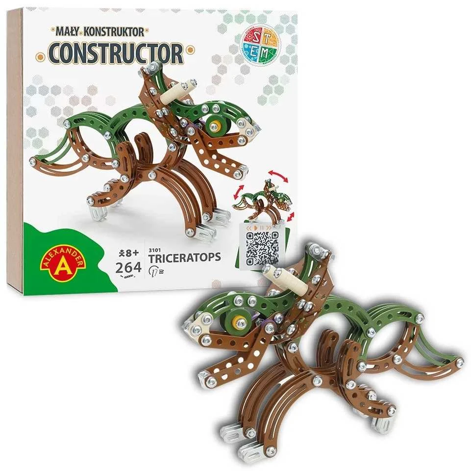 Alexander Metalinis konstruktorius – Dinozaurai – Triceratopsas (264 vnt.)