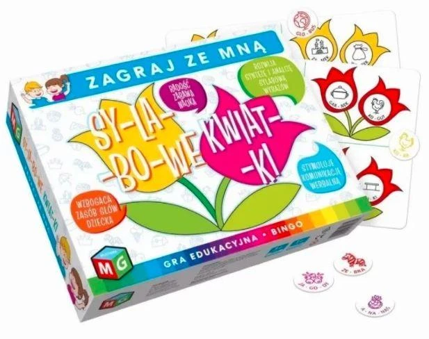 Stalo žaidimas sylabų gėlės edukacinis Multigra