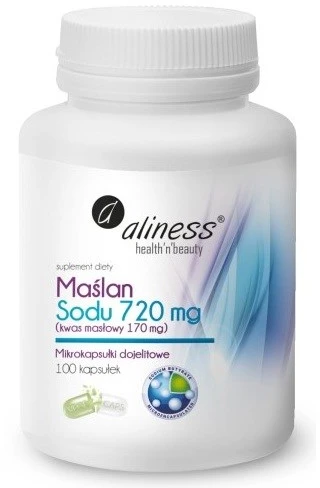 ALINESS Sodium Butyrate 720 mg (Butyric Acid 170 mg) – dietary supplement – 100 capsules