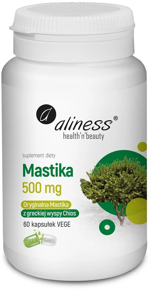 Aliness Maisto papildas „Mastika“ 500 mg, 60 kapsulių