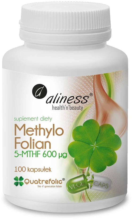 Aliness Metilfolato 5-MTHF 600 μg maisto papildas 100 kapsulių