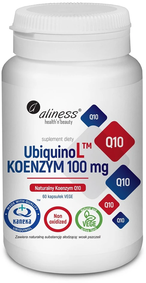 Aliness UbiquinoL™ Kaneka natūralus kofermentas 100 mg maisto papildas 60 kapsulių