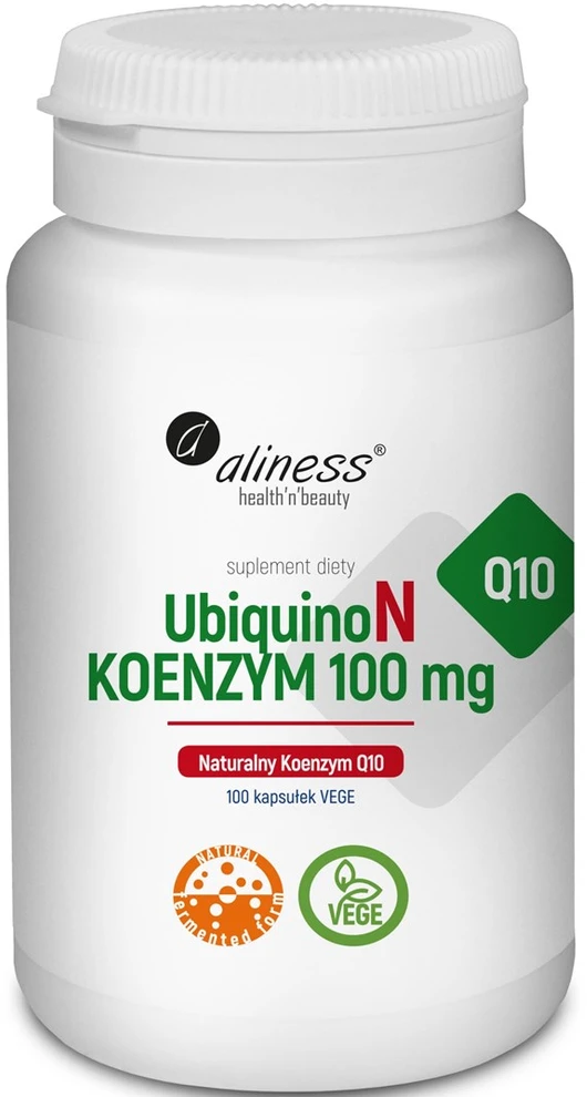 Aliness UbiquinoN natūralus kofermentas Q10 100 mg maisto papildas 100 kapsulių