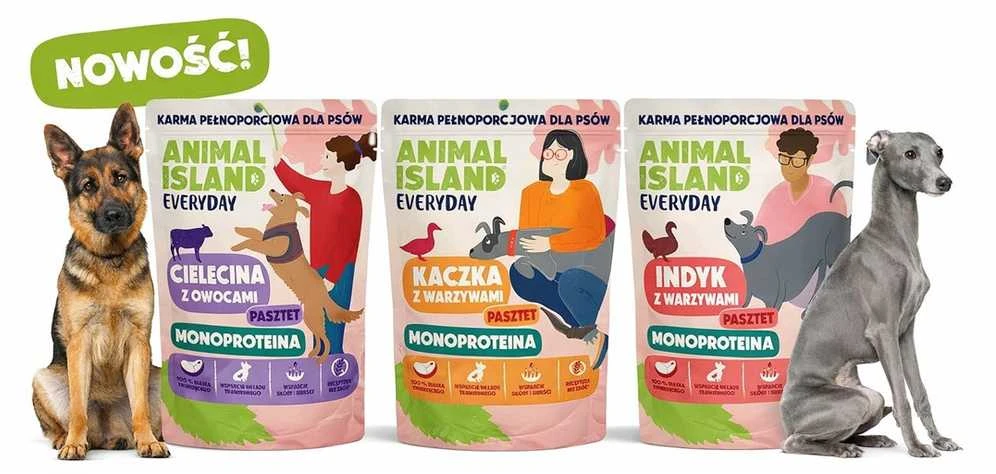 Šunų maistas - ANIMAL ISLAND Kasdienis Monoproteininis Veršienos/Anties 9x300g