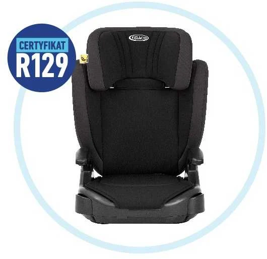 Automobilinė kėdutė Graco Junior Maxi R129, Juodos spalvos