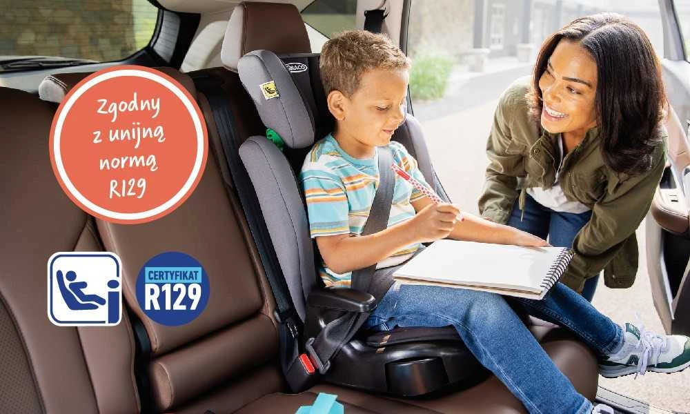 Automobilinė kėdutė Graco Junior Maxi R129, Juodos spalvos