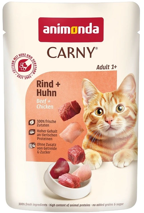 Animoda Drėgnas Kačių Maistas - Animonda Carny Jautiena ir Vištiena - 85g