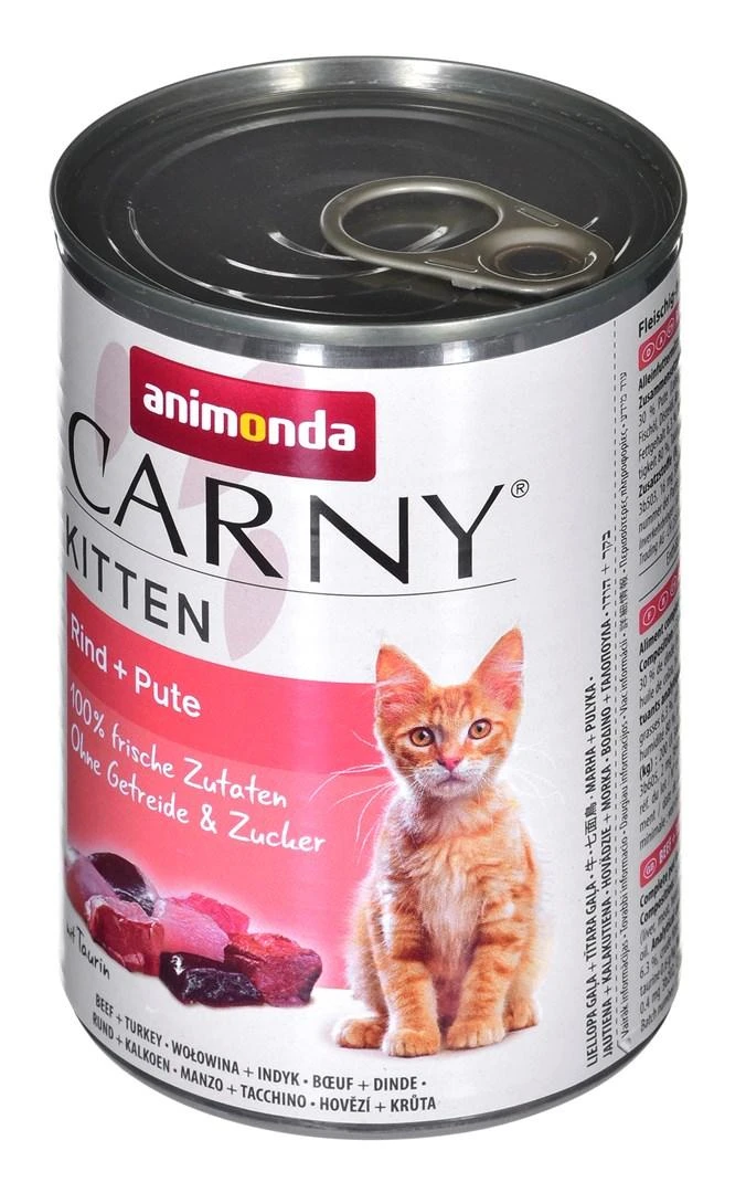 Drėgnas Kačių Maistas - ANIMONDA Carny Kačiukams Jautiena Ir Kalakutiena, 400g