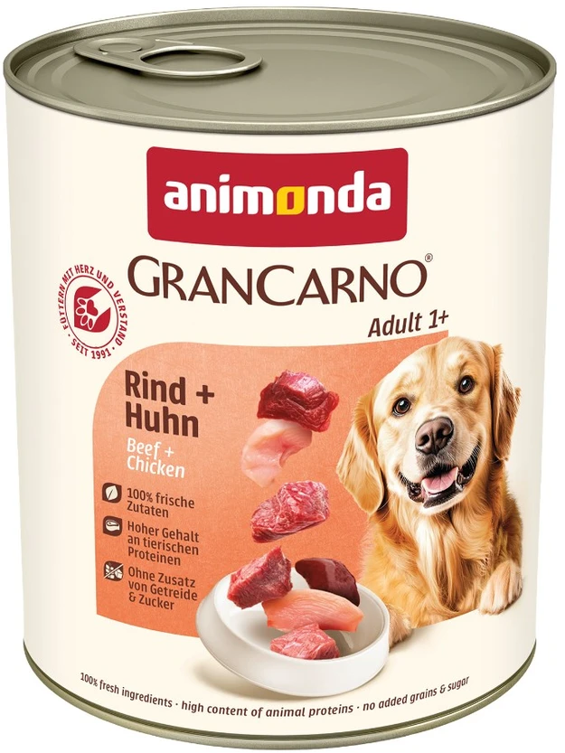Animoda Animonda Grancarno adult 800g suaugusių šunų konservai su jautiena ir vištiena
