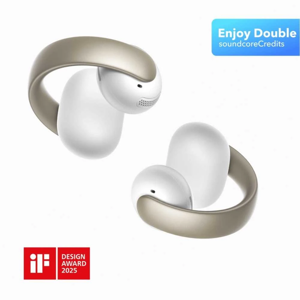 „Anker Soundcore AeroClip“ atviros ausinės, baltos | „Anker Soundcore“