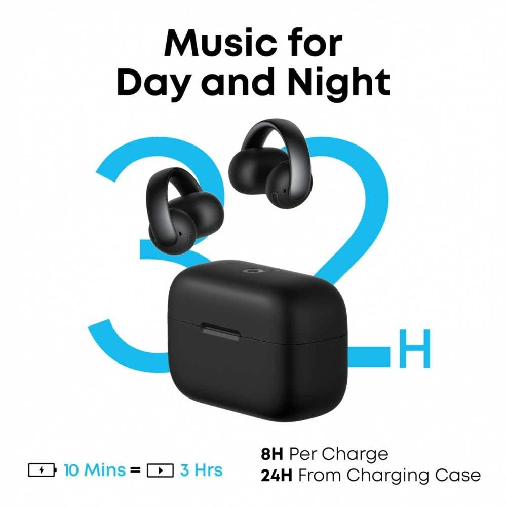 Ausinės ANKER Soundcore AeroClip juodas užsegamas ausinukas