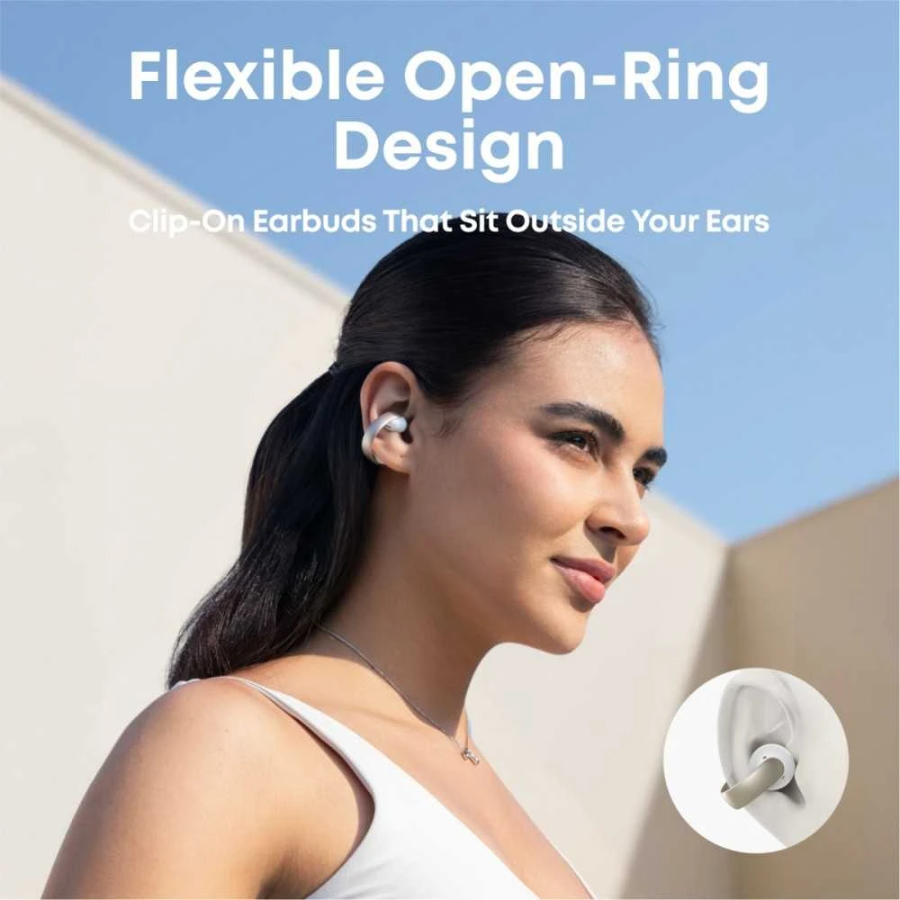 „Anker Soundcore AeroClip“ atviros ausinės, baltos | „Anker Soundcore“